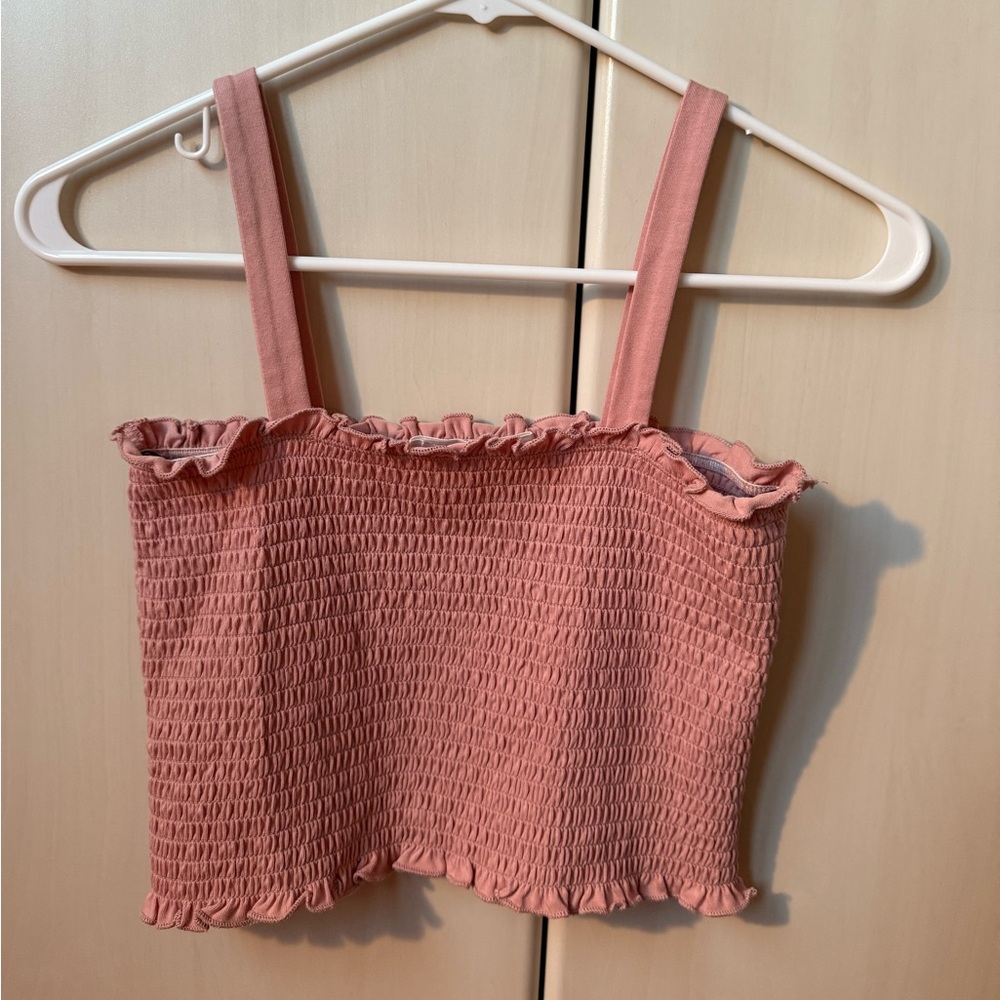 Double Zero Pink Ruffled Top